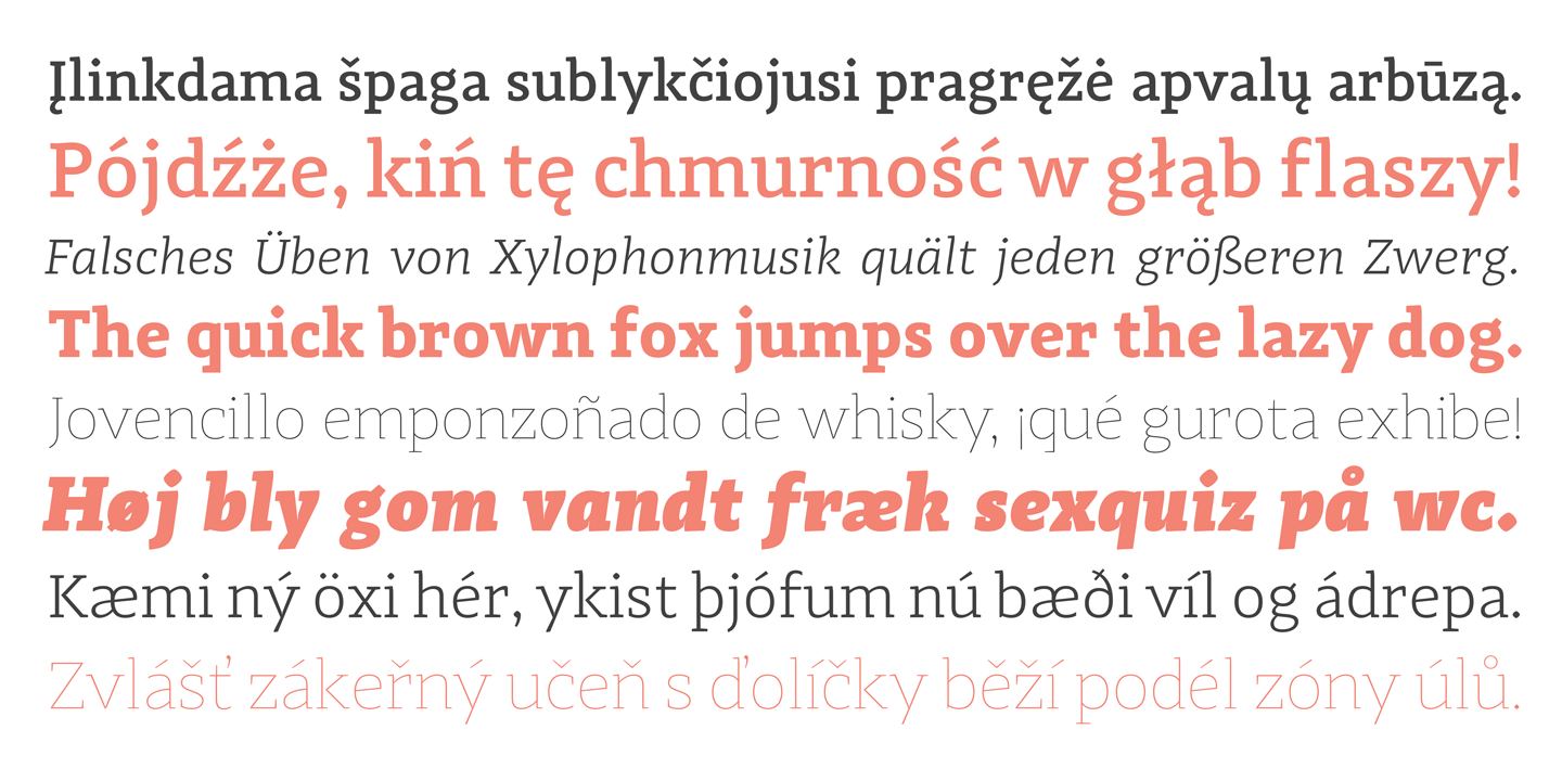 Przykład czcionki Adagio Slab Black italic